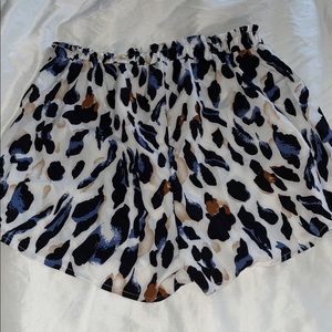 Cheetah print high rise shorts